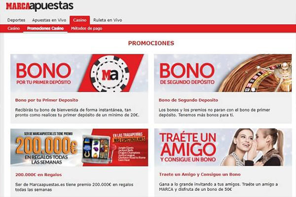 marca apuestas casino promociones