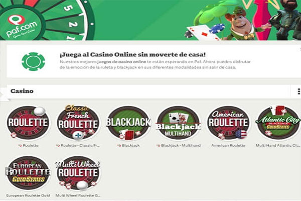 paf casino ruleta